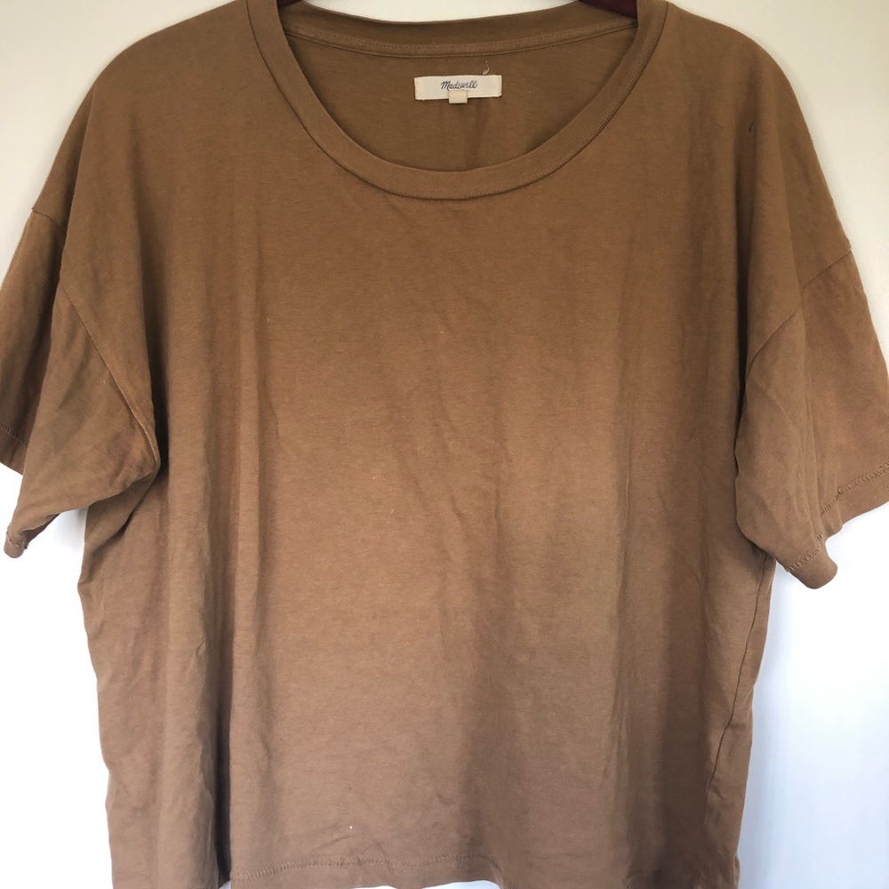 Madewell Cropped Tee M Brown